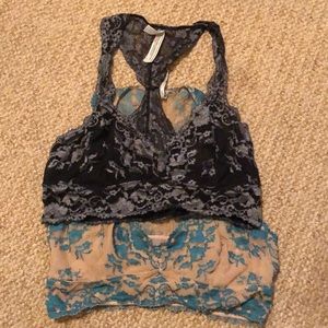 Set of 2 free people bralettes
